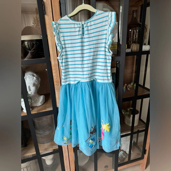 Mini Boden mermaid tulle dress appliqué embroidered knee length girls ruffles - Picture 9 of 10